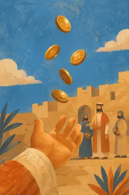 Talents Parable Coins in Open Sky