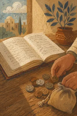 Parable of the Talents Coins and Scripture