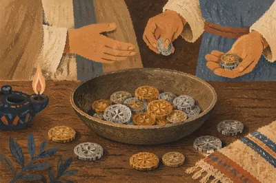 Parable of Talents Bronze Bowl Coins