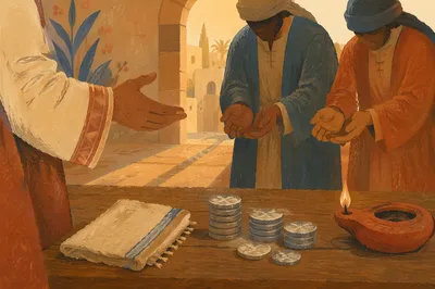 Parable of the Talents Courtyard Scene