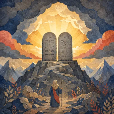 Stone Tablets on Sacred Mountain Summit