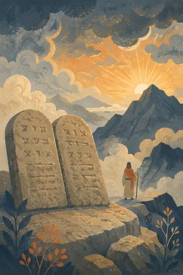 Ten Commandments Tablets at Dawn Mountain