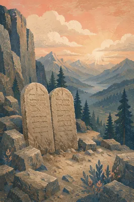 Stone Tablets on Sacred Mountain Overlook