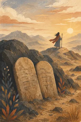 Ten Commandments Tablets on Dawn Mountain