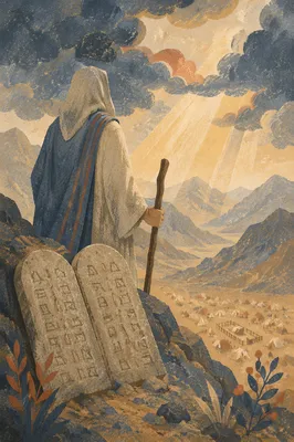 Ten Commandments Tablets on Desert Mountain