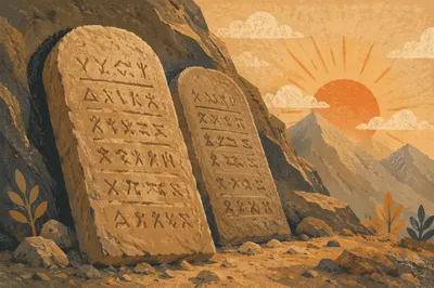 Ten Commandments Tablets at Sunrise Mountain