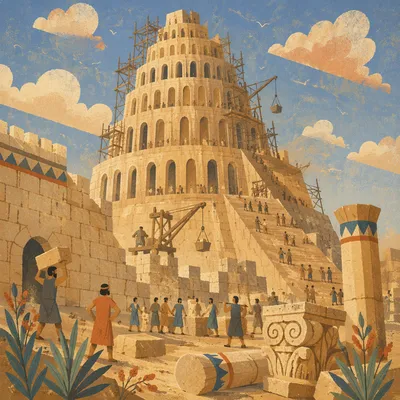 Tower of Babel Ancient City Construction