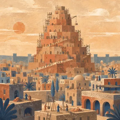 Tower of Babel Ancient City Construction
