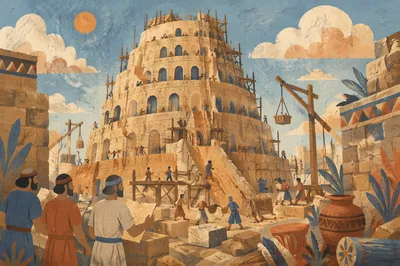 Ancient Tower of Babel Under Construction
