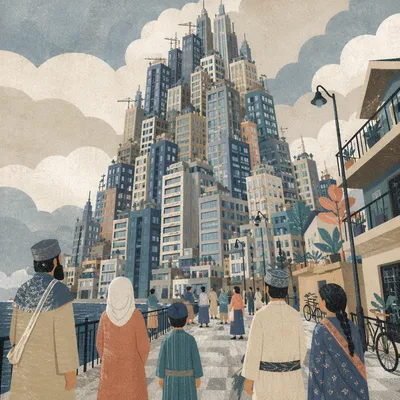 Modern Tower of Babel City Gathering
