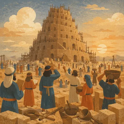 Tower of Babel at Dawn Confusion