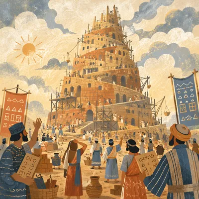 Tower of Babel in Many Languages