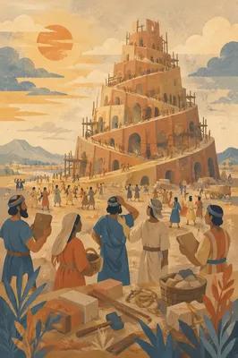 Tower of Babel at Dawn Confusion
