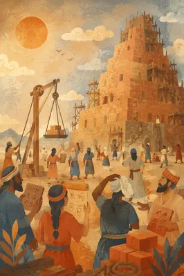 Tower of Babel Language Confusion Scene