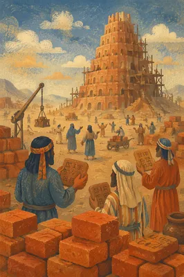 Tower of Babel at Sunrise Confusion