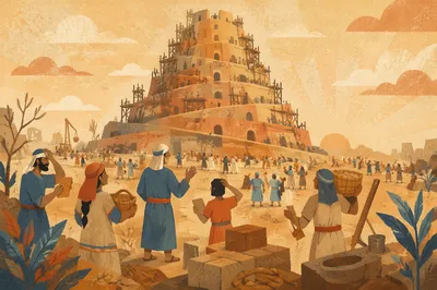 Tower of Babel at Dawn Confusion