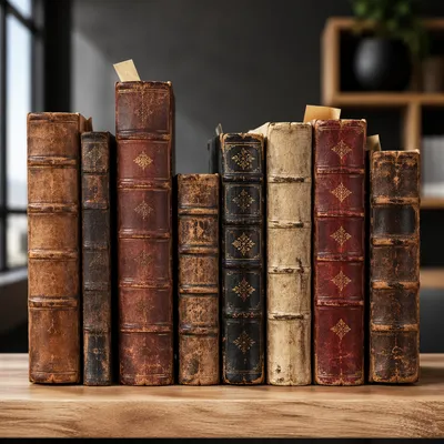 Vintage Bookshelf in Modern Office