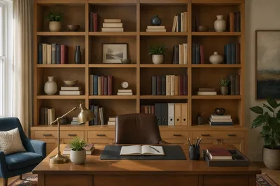 Modern Office Bookshelf for Knowledge and Wisdom