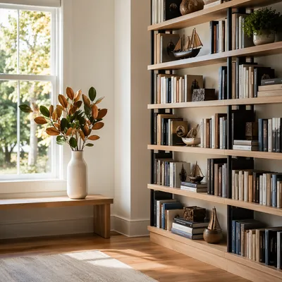 Modern Office Bookshelf Reading Corner