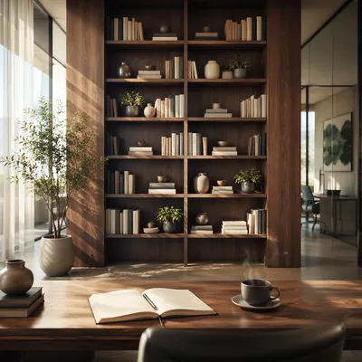 Modern Office Bookshelf for Knowledge and Wisdom