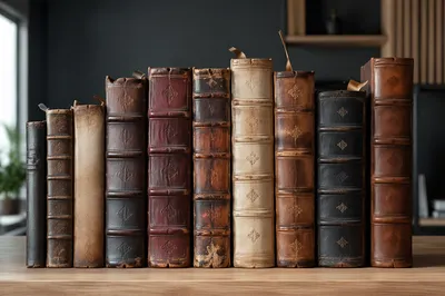 Vintage Bookshelf in Modern Business Office