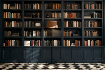 Modern Office Bookshelf of Knowledge and Wisdom