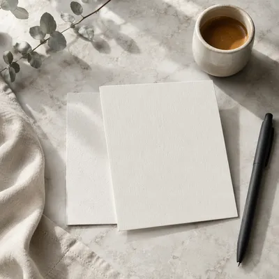 Premium Business Card Mockup on Marble