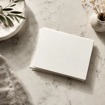 Minimal Business Card Mockup on Marble