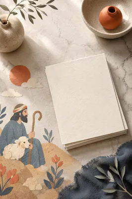 Minimal Business Cards on Marble Surface