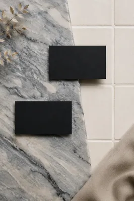 Marble Surface Business Card Mockup