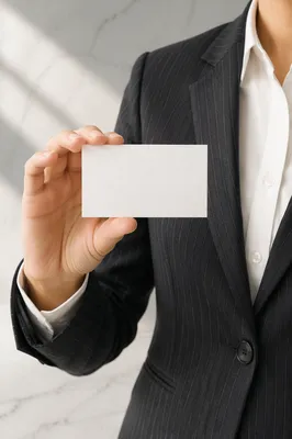 Elegant Business Card Mockup on Marble