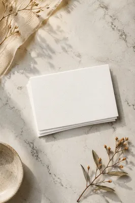 Minimal Business Card Mockup on Marble