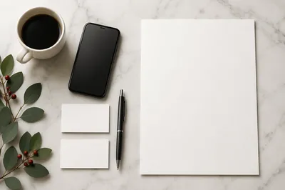 Elegant Marble Business Card Mockup