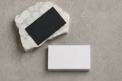 Minimal Business Card Mockup on Marble