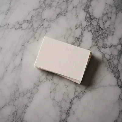Minimal Business Card Mockup on Marble
