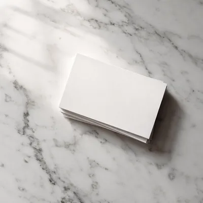 Minimalist Business Card Mockup on Marble