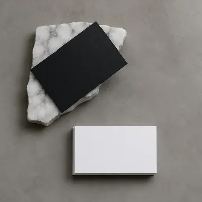 Minimal Business Card Mockup on Marble