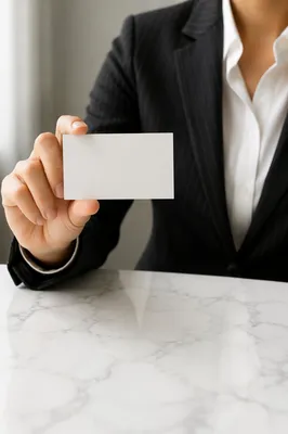 Elegant Business Card Mockup on Marble