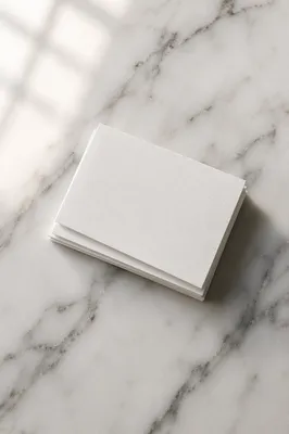 Minimalist Business Card Mockup on Marble