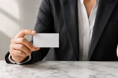 Elegant Marble Business Card Mockup
