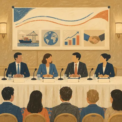Formal Business Panel at Conference Table