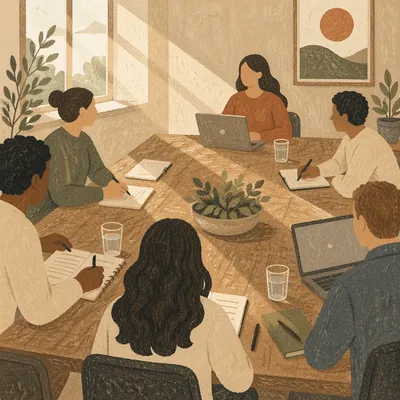Collaborative Business Team Around Conference Table