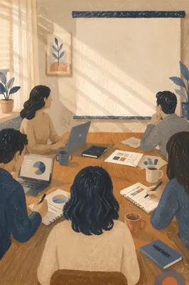 Collaborative Business Meeting at Conference Table