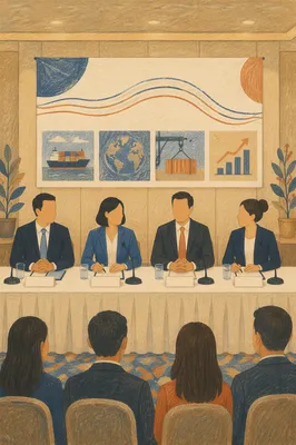 Professional Team Panel at Conference Table