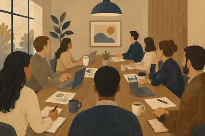 Collaborative Business Team Around Conference Table
