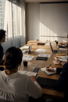 Collaborative Business Meeting in Modern Office