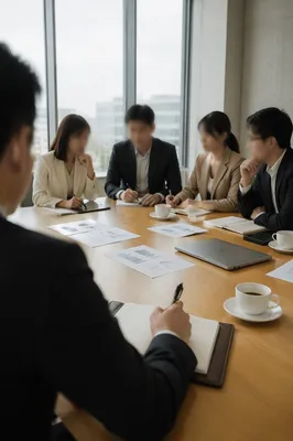 Focused Team Meeting in Modern Office