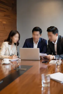 Collaborative Business Meeting at Conference Table