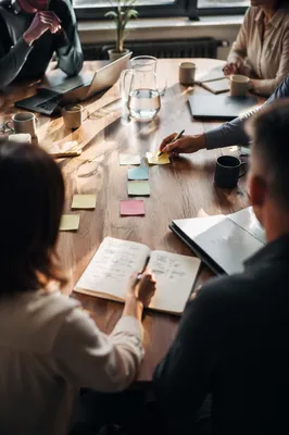 Collaborative Business Meeting at Conference Table