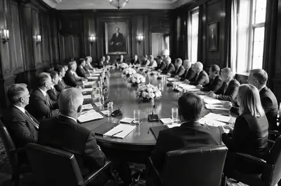 Formal Executive Team Meeting in Boardroom